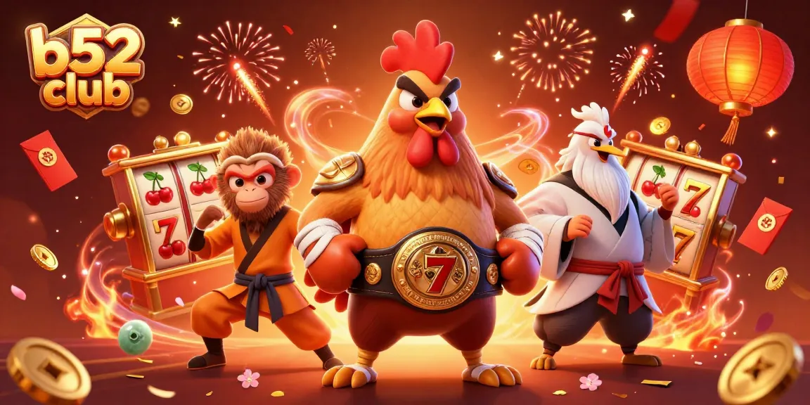 Experience thrilling wins at b52 club with festive gaming visuals and vibrant sparkles.